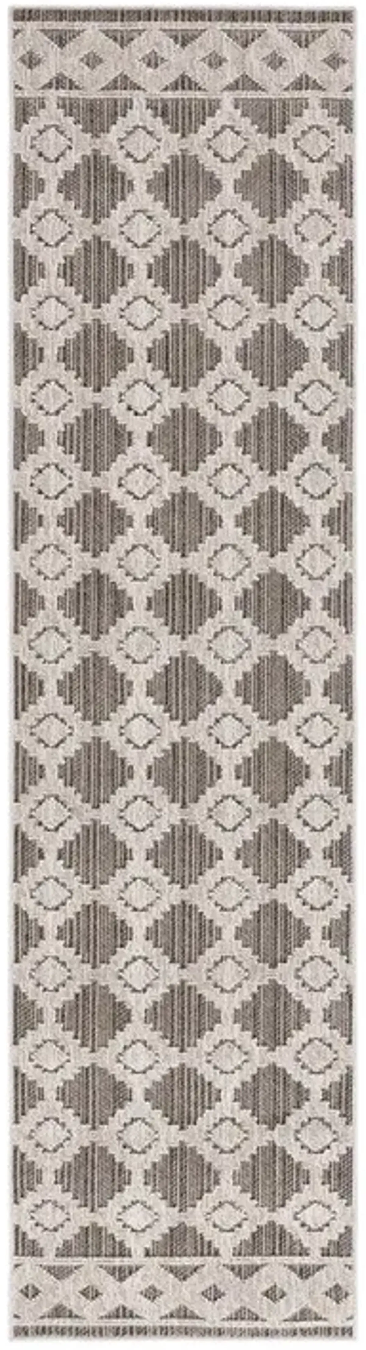 GLOBAL 208 Beige 2'-2' X 8' Runner Rug