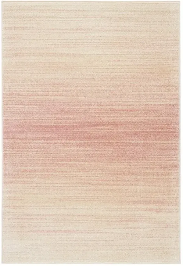 Adirondack Contemporary Pink / Ivory 2'-6" X 12' Powerloomed Rug
