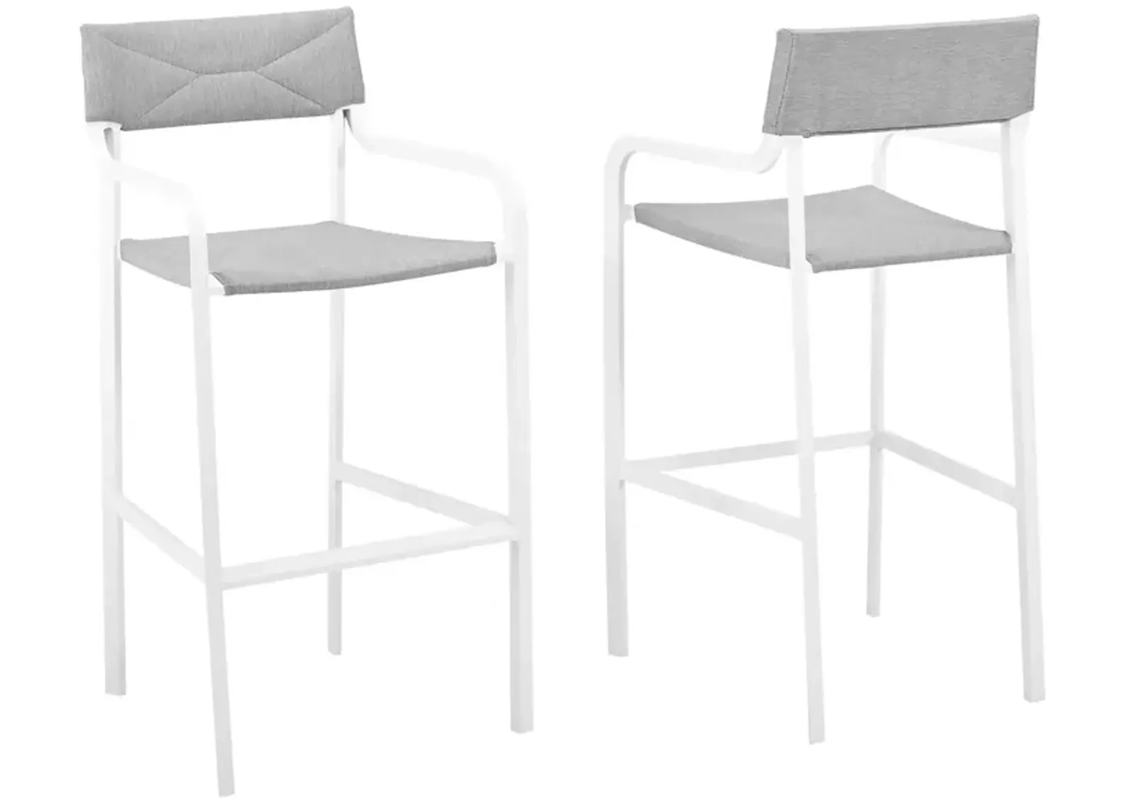 Raleigh Outdoor Patio Aluminum Bar Stool Set of 2