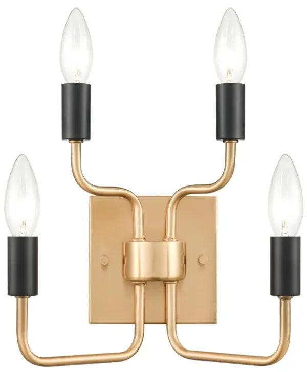 Epping Avenue 10" High 2-Light Sconce - Aged Brass
