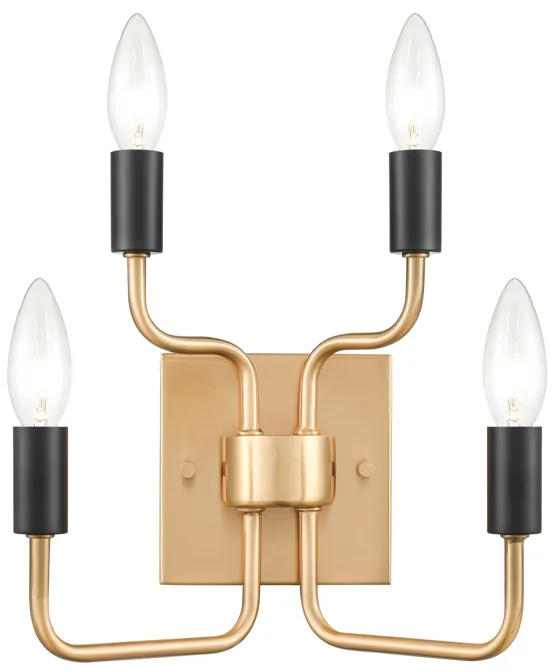 Epping Avenue 10" High 2-Light Sconce - Aged Brass