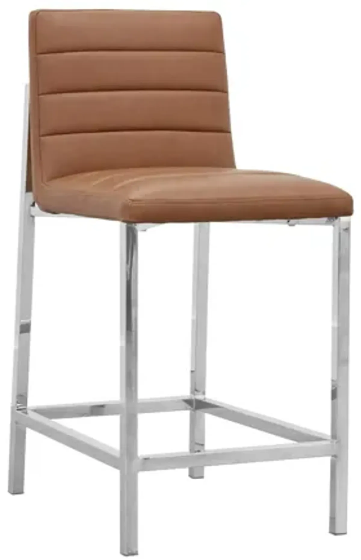 Amalfi Metal Back Counter Stool in Cognac