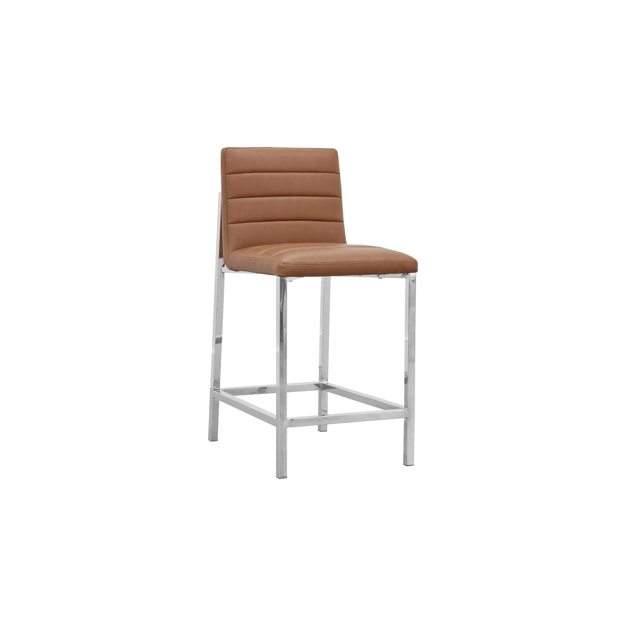 Amalfi Metal Back Counter Stool in Cognac