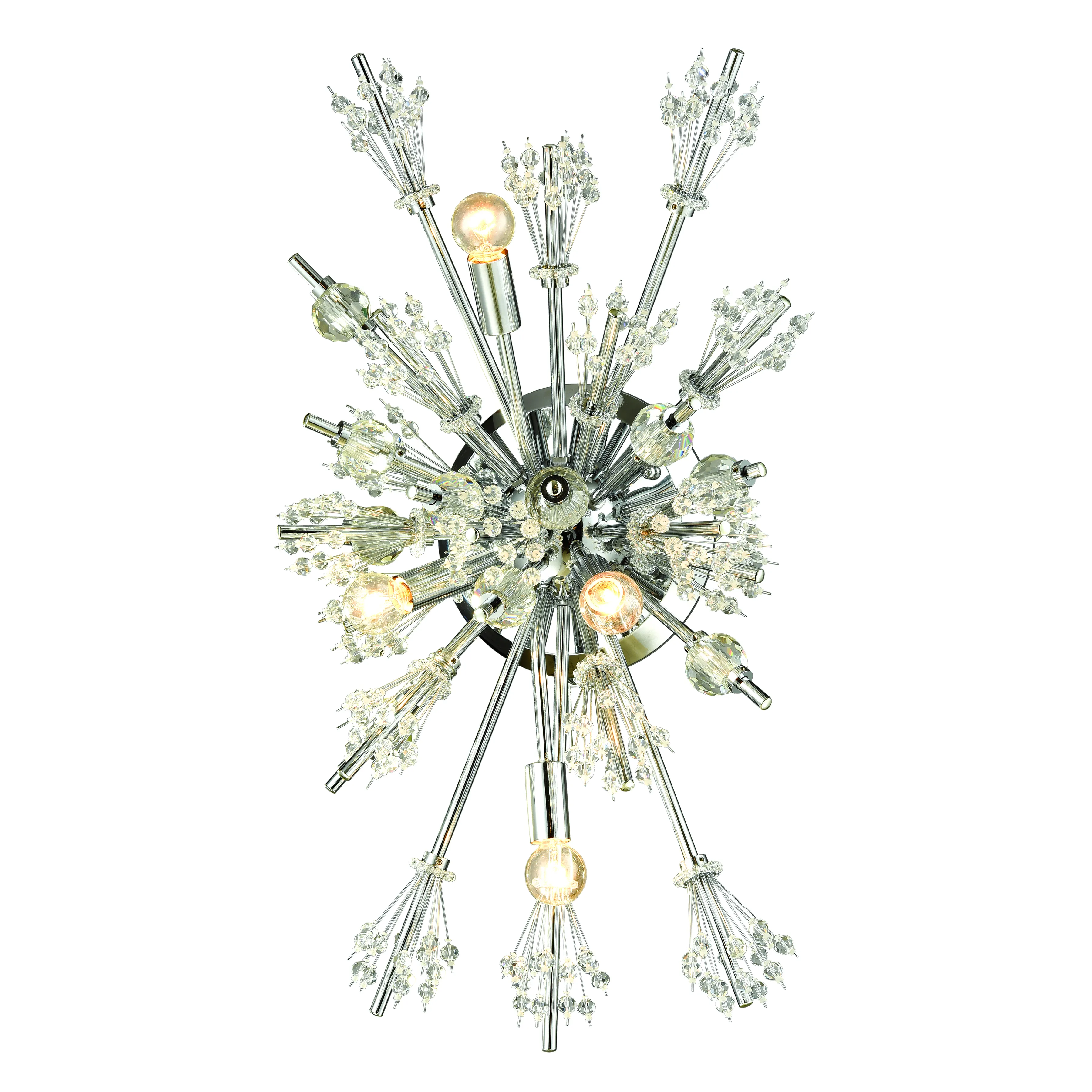 Starburst 26" High 4-Light Sconce - Polished Chrome