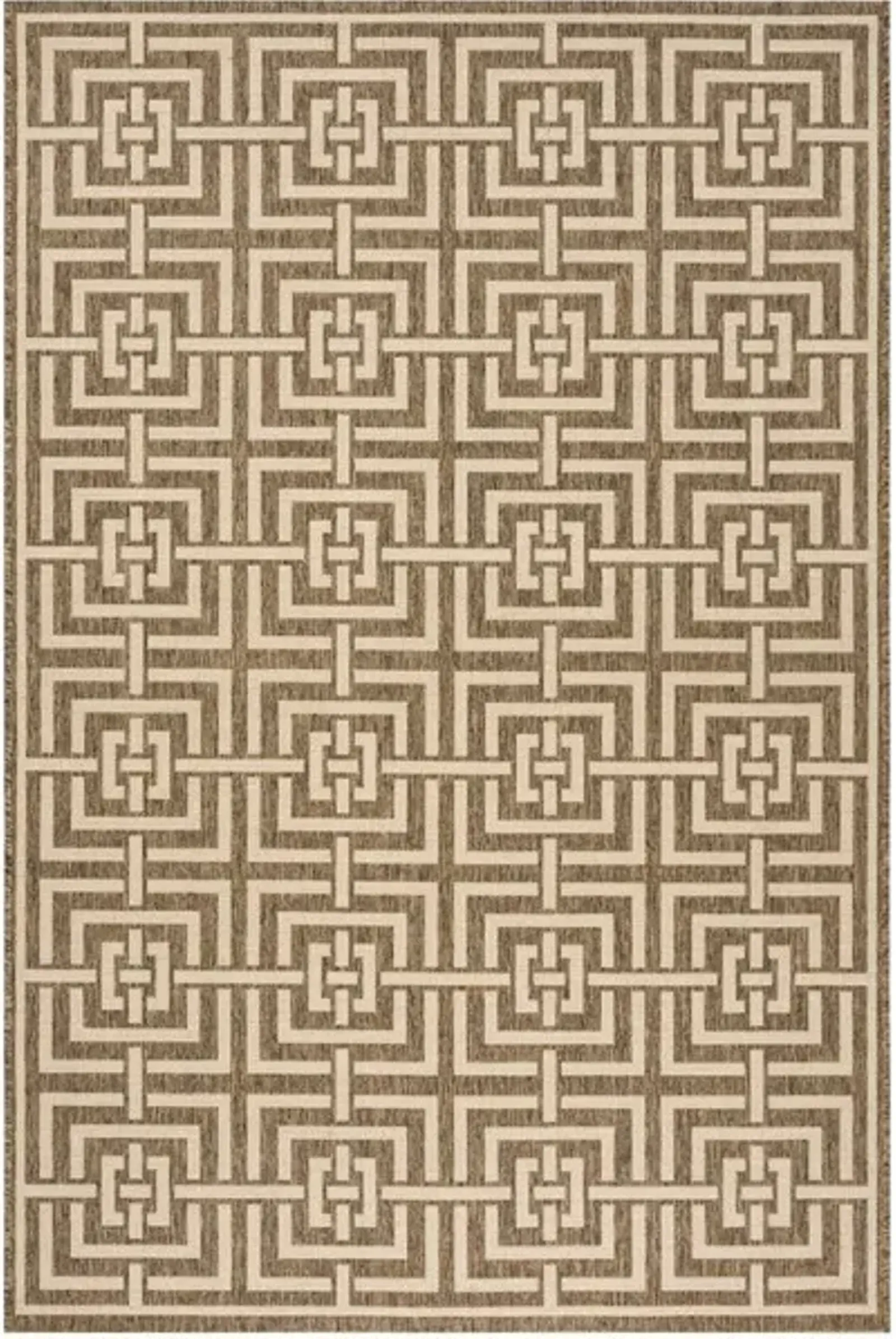 LINDEN 128 Collection LND128D-4 Beige / Cream 4' X 6'