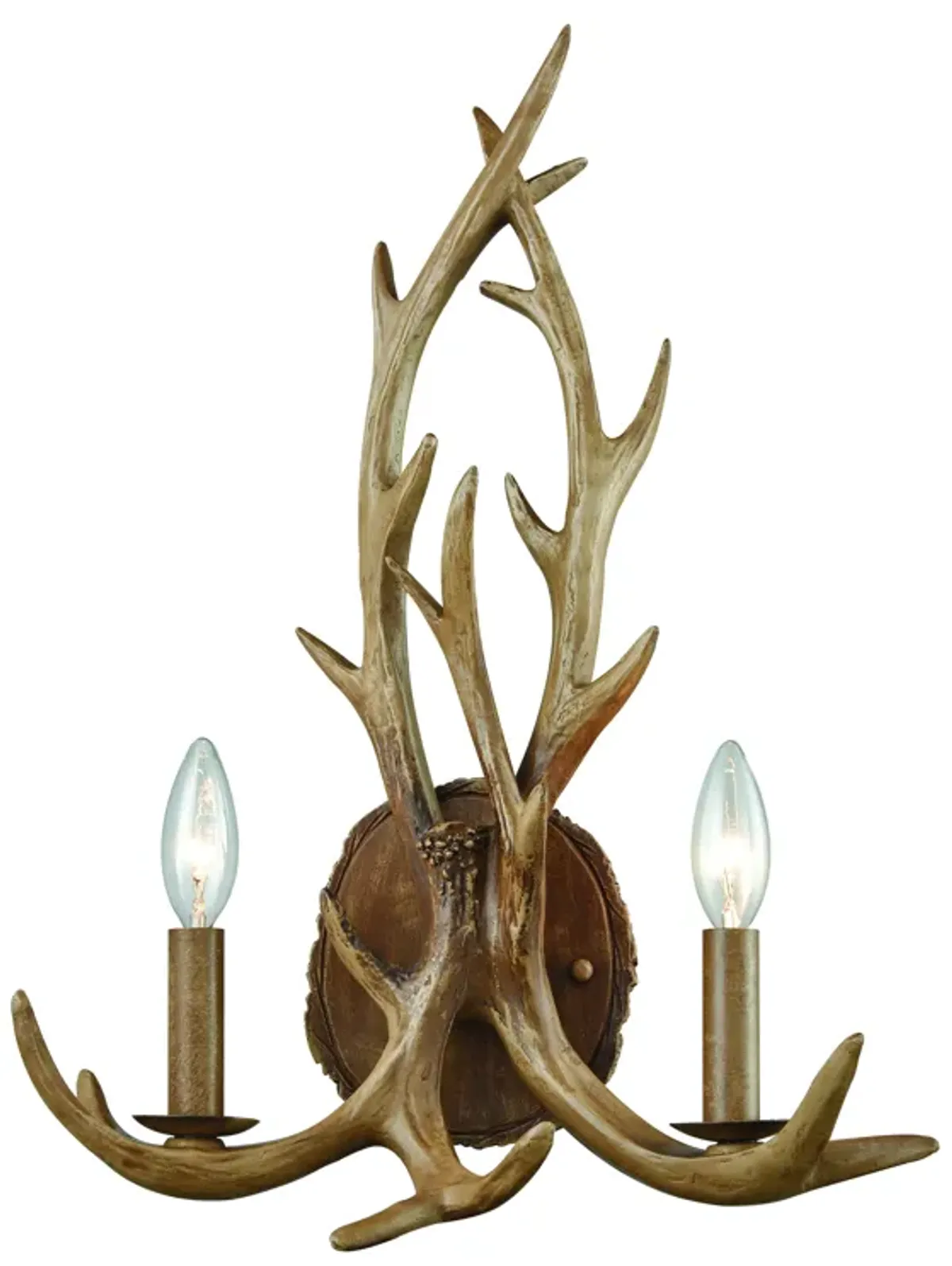 Elk 19" High 2-Light Sconce - Wood Tone