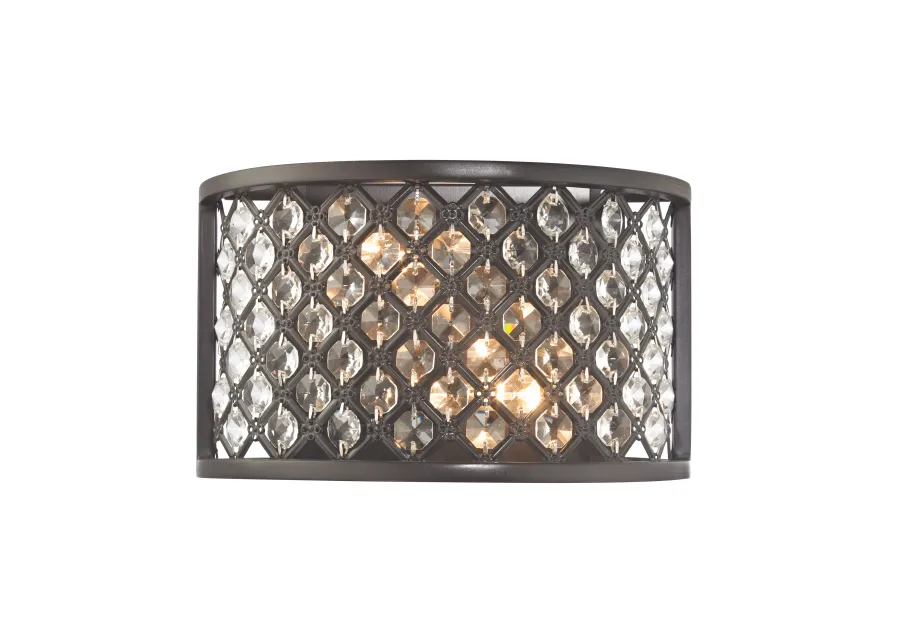 Genevieve 6" High 2-Light Sconce - Oil Rubbed Bronze