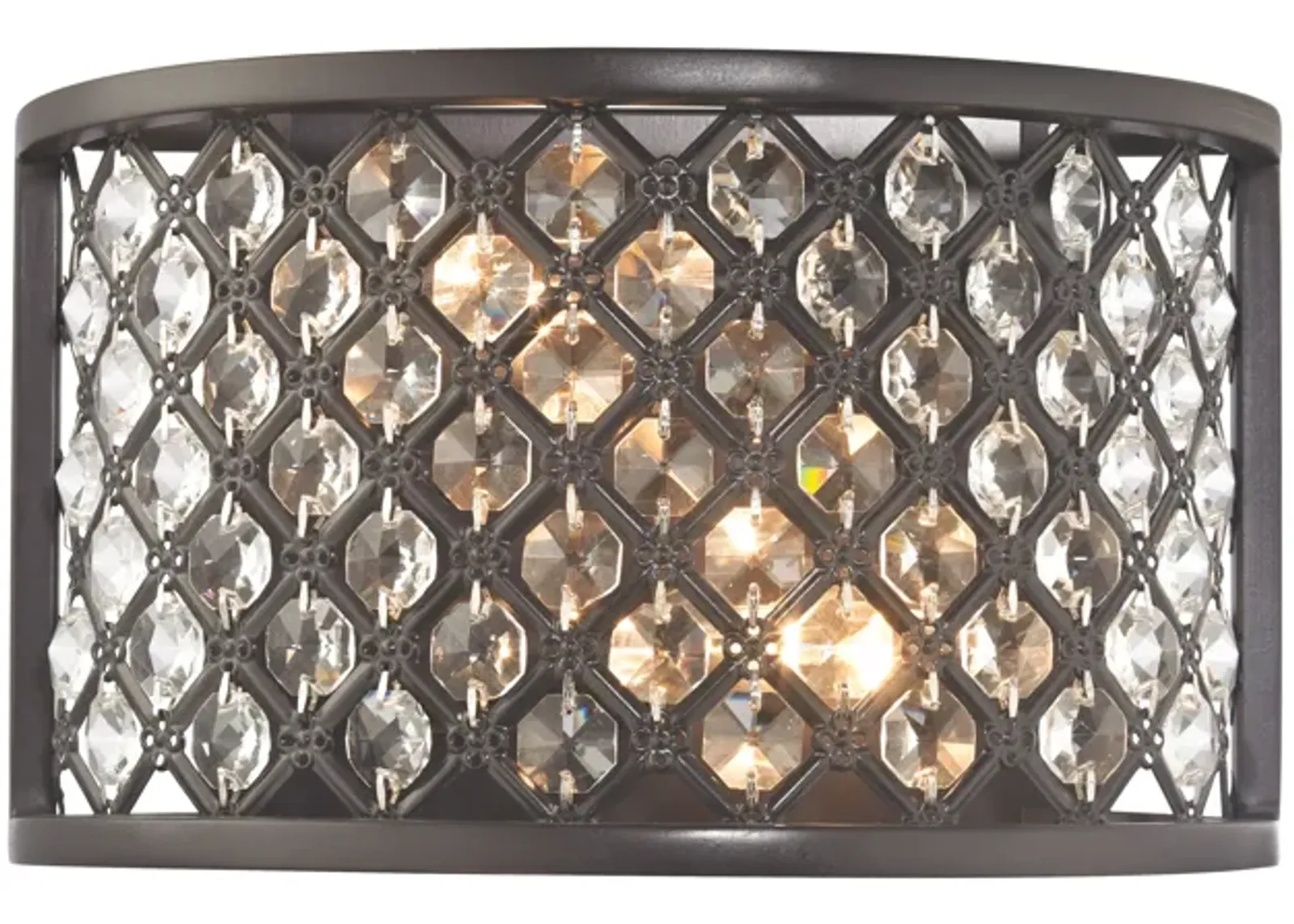 Genevieve 6" High 2-Light Sconce - Oil Rubbed Bronze