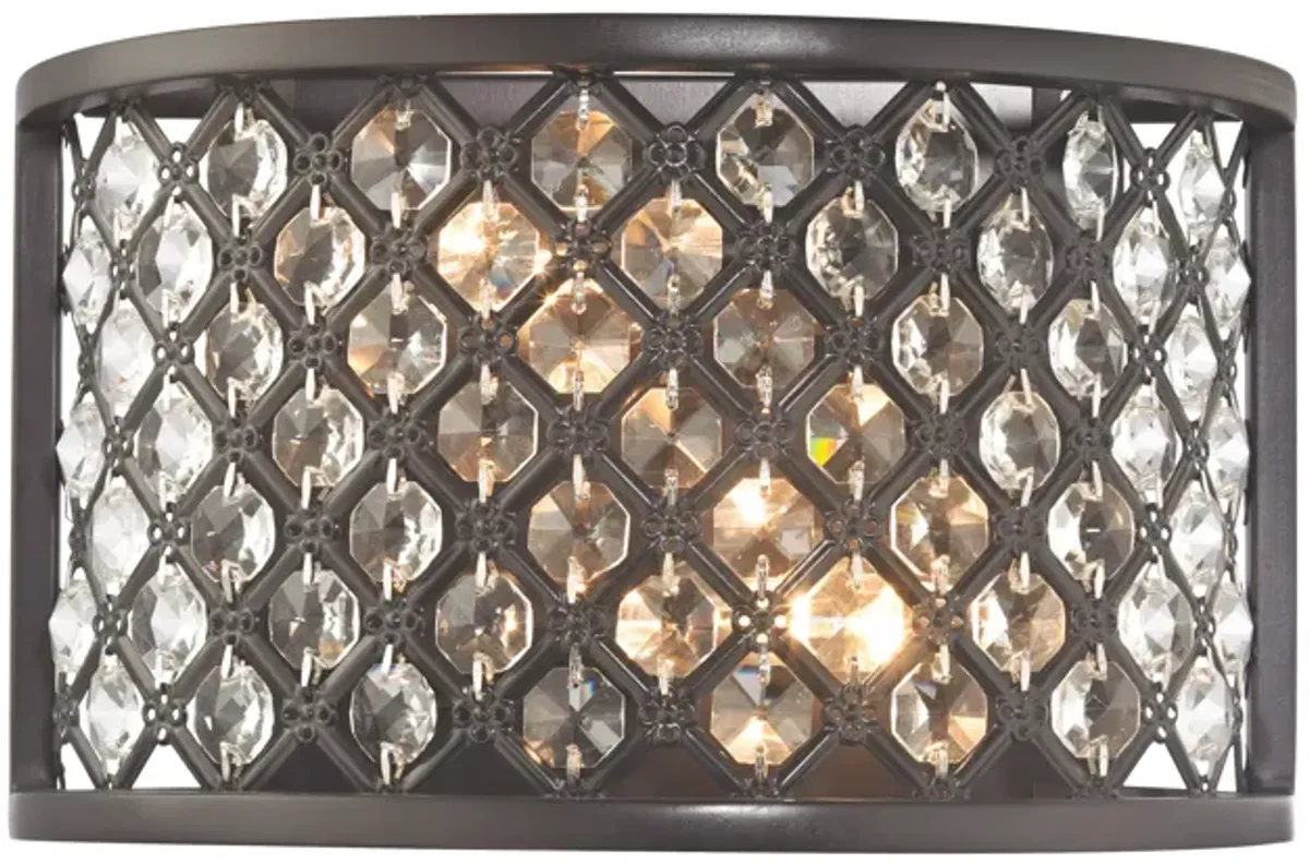 Genevieve 6" High 2-Light Sconce - Oil Rubbed Bronze