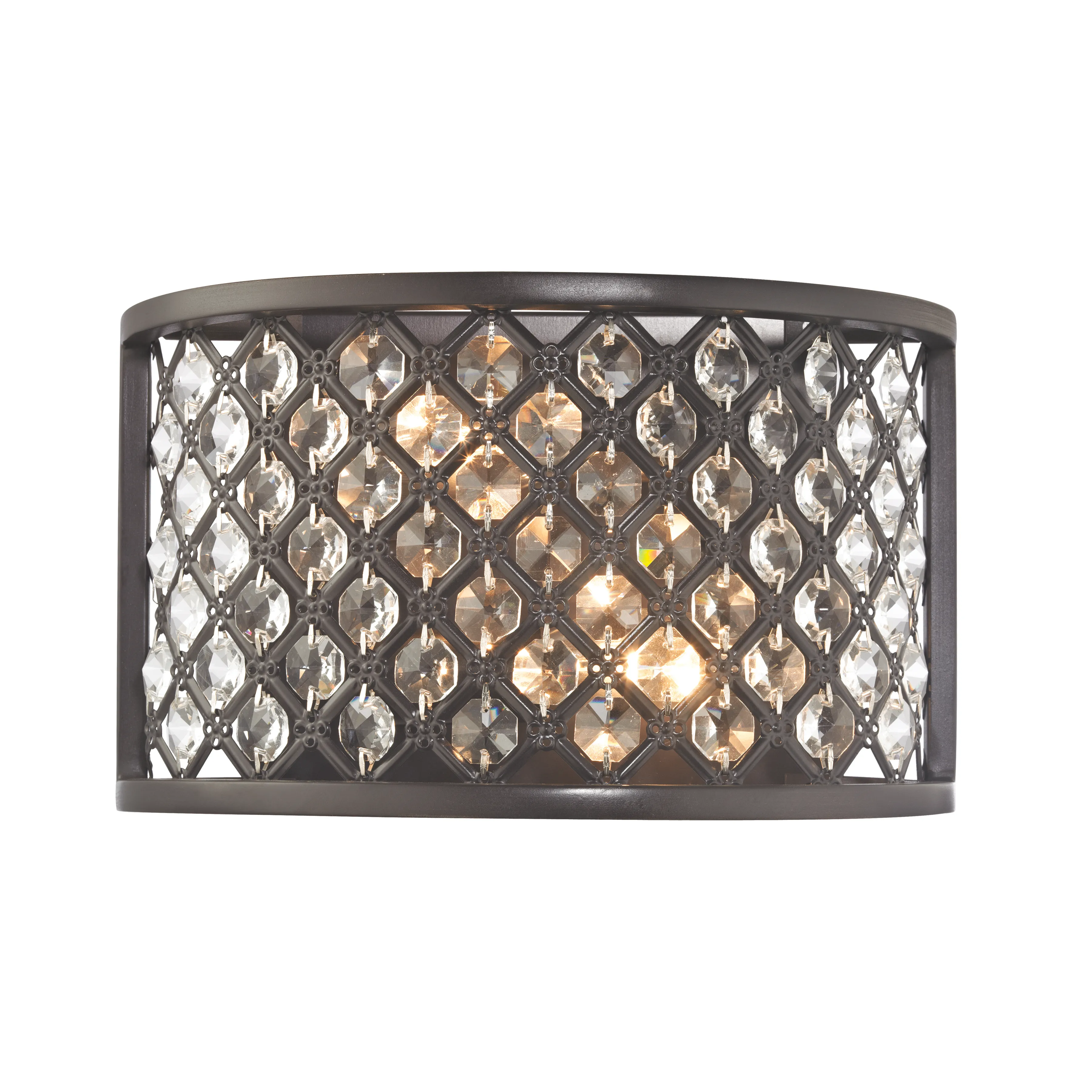 Genevieve 6" High 2-Light Sconce - Oil Rubbed Bronze