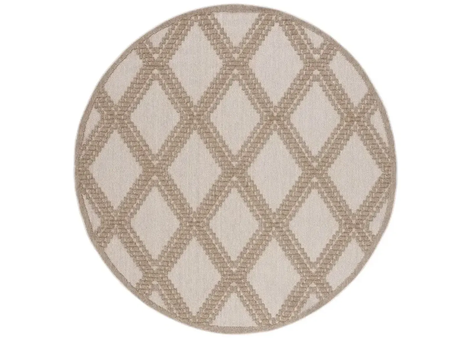 GLOBAL 226 Brown  6'-7' X 6'-7' Round Round Rug