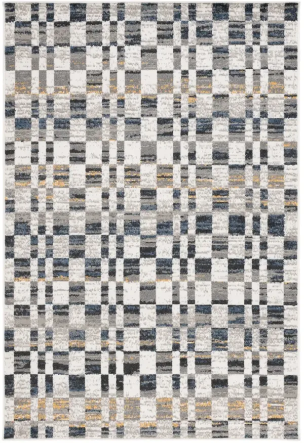 PYRAMID 224 IVORY  8' x 10' Large Rectangle Rug