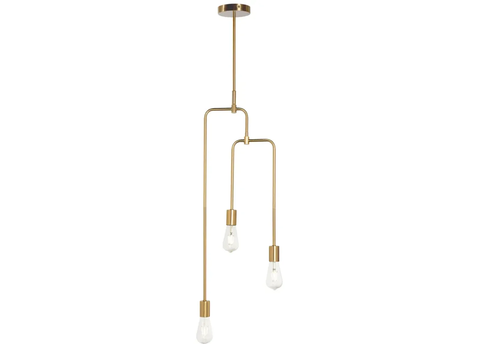 Chandler 3 Light Brass Metal Pendant