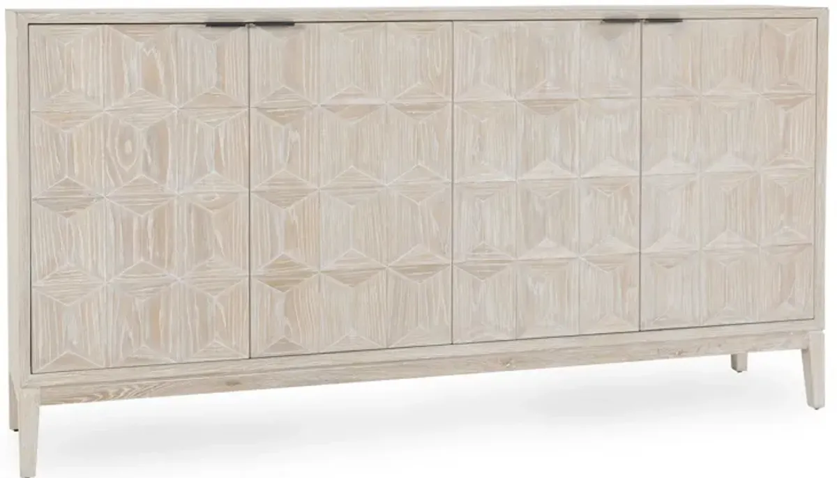 Mira 78" Oak Wood White Buffet