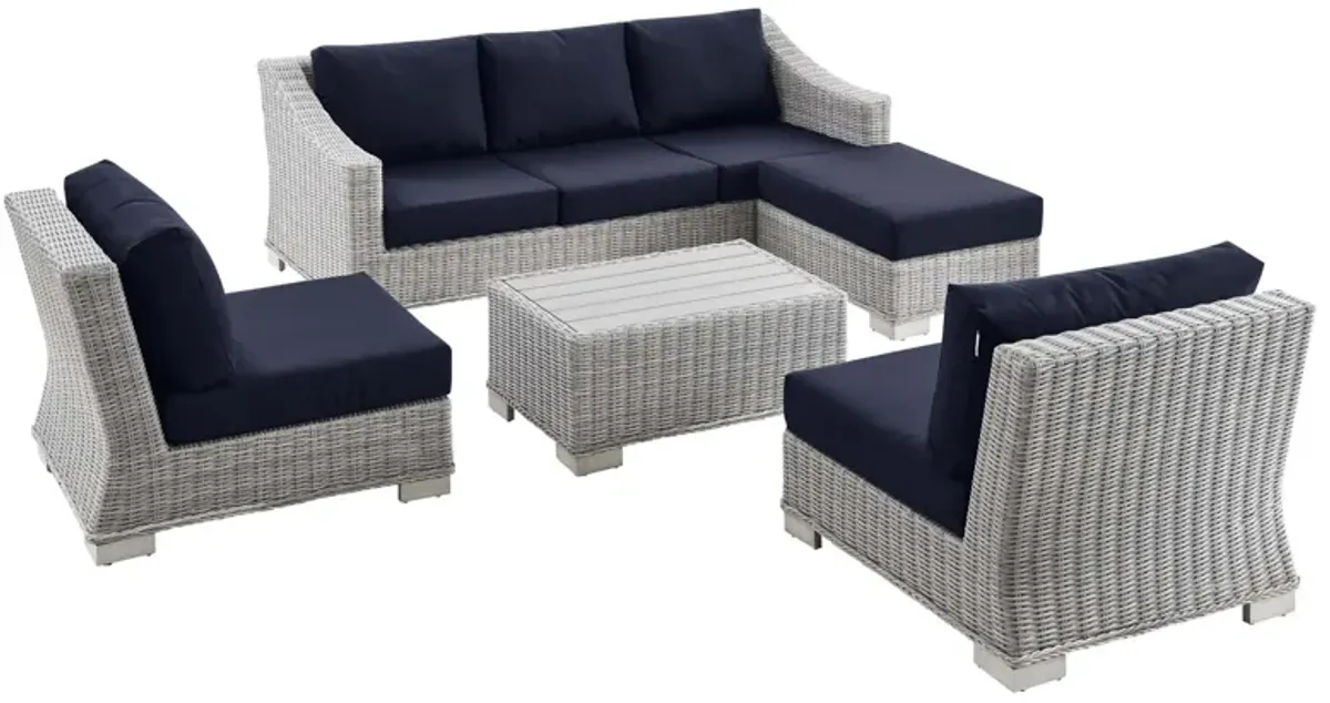 Conway 5-Piece Outdoor Patio Wicker Rattan Furniture Set