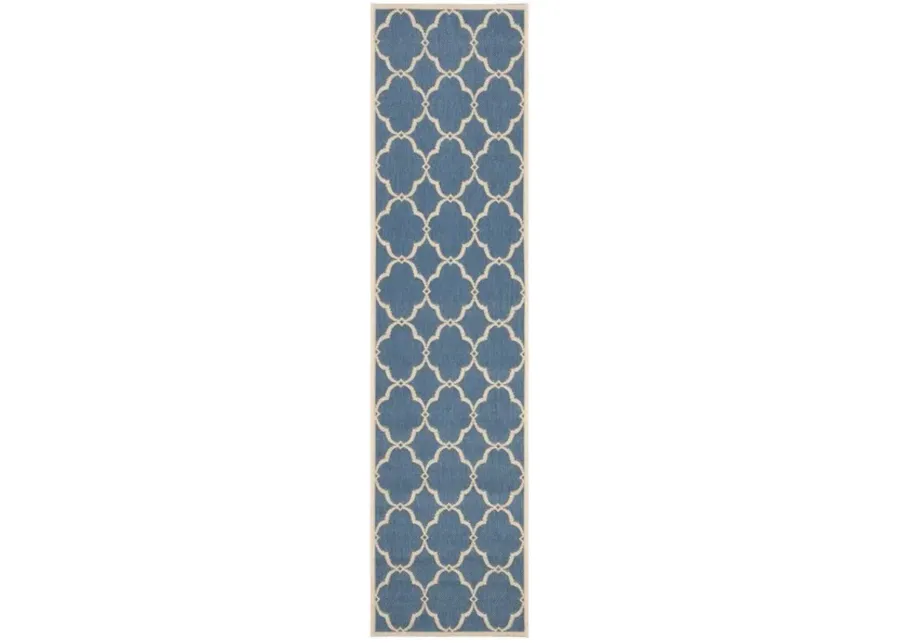 LINDEN 125 Collection LND125M-28 Blue / Creme 2'-2" X 8'