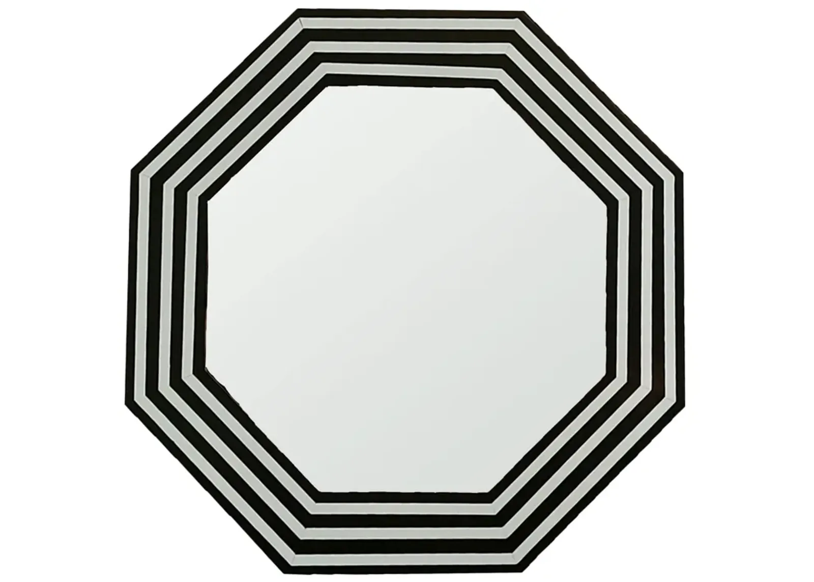 Resin 24x24 Octagon Mirror Blk/wht