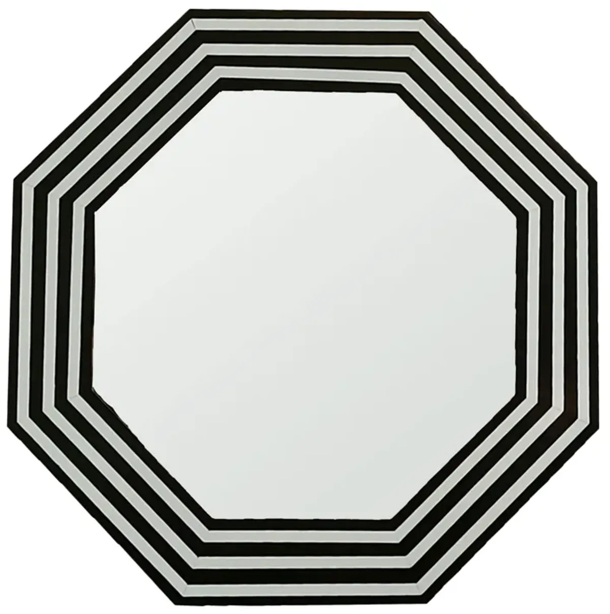 Resin 24x24 Octagon Mirror Blk/wht