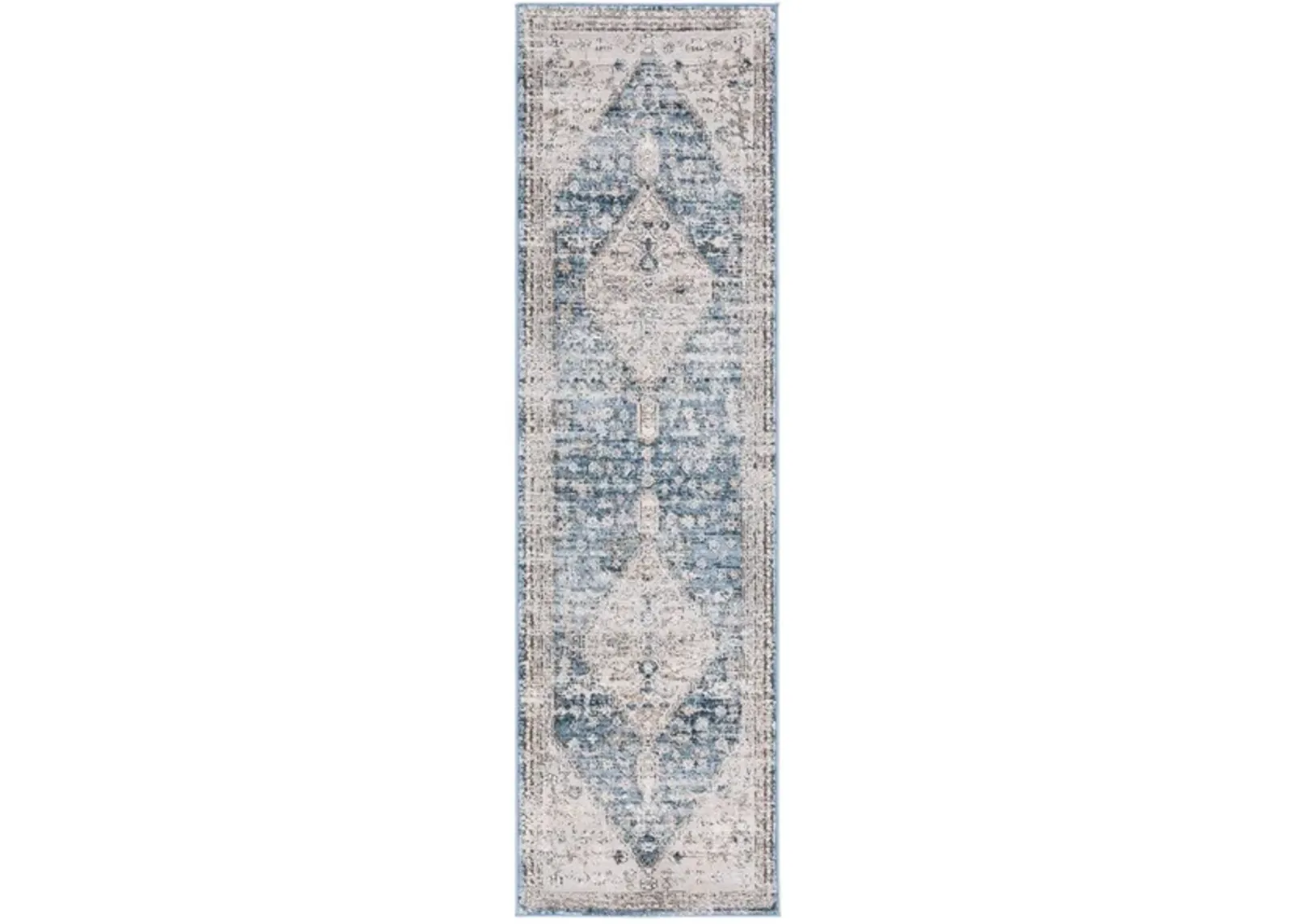 ROSEWOOD 108 Blue 2'-3' X 8' Runner Rug