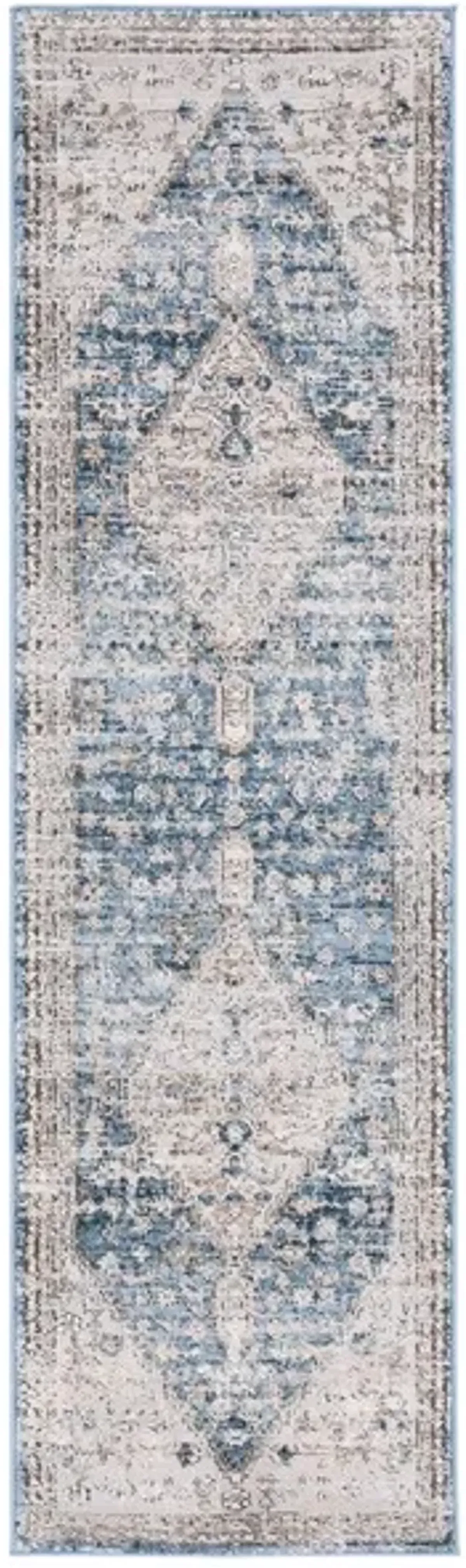 ROSEWOOD 108 Blue 2'-3' X 8' Runner Rug