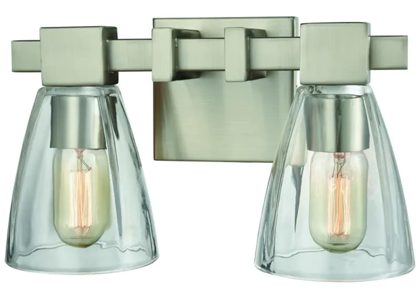 Ensley 12" Wide 2-Light Vanity Light - Satin Nickel