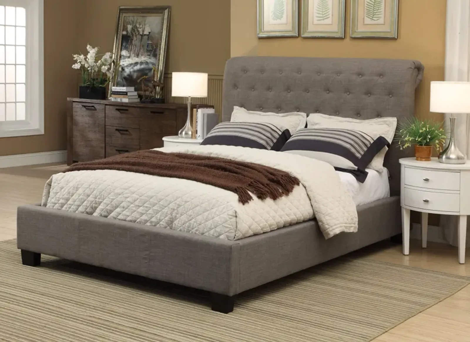 Royal King-size Tufted Platform Storage Bed