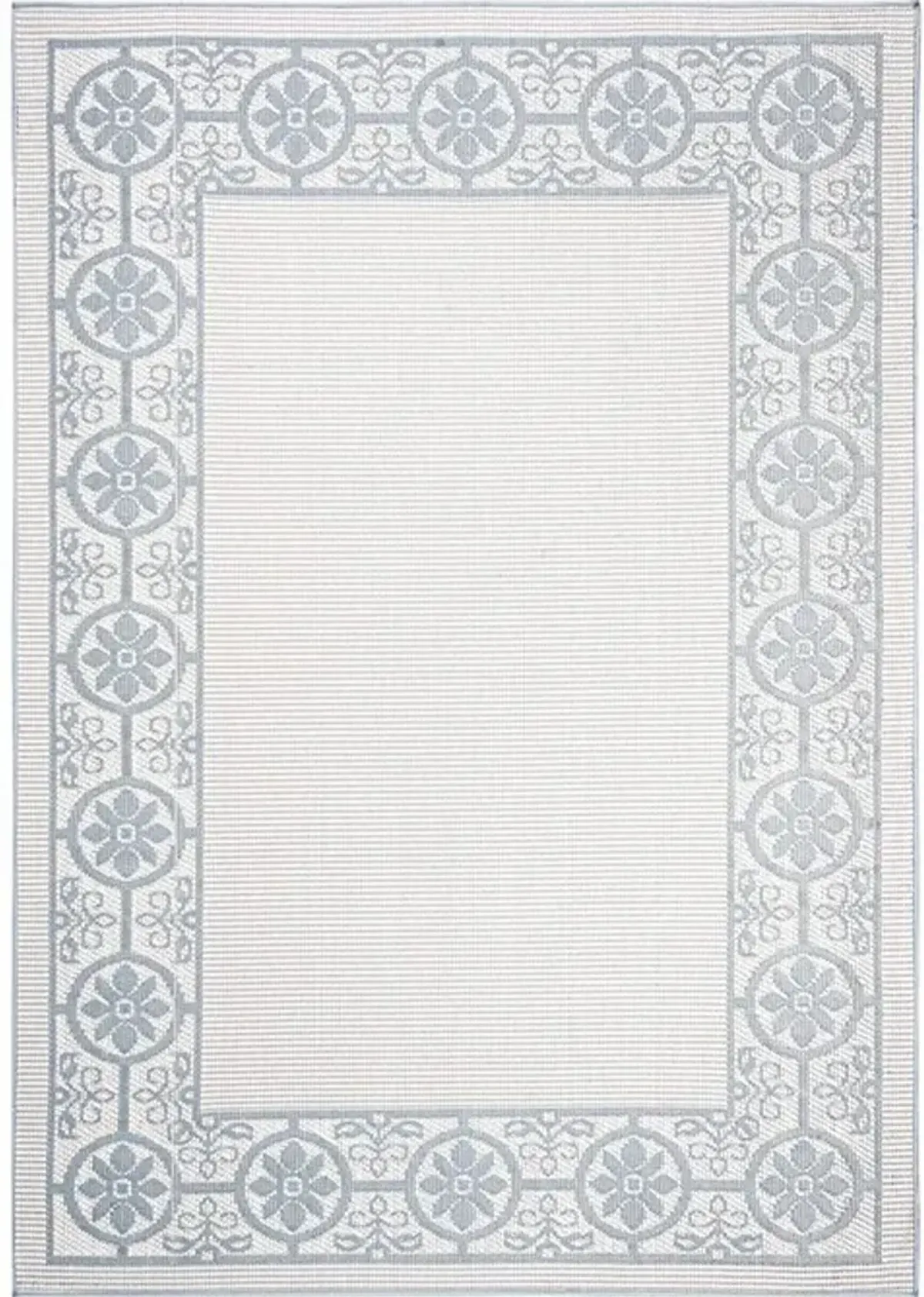 Safavieh BERMUDA 800 Collection BMU815B-9 Ivory / Light Blue 9' X 12'