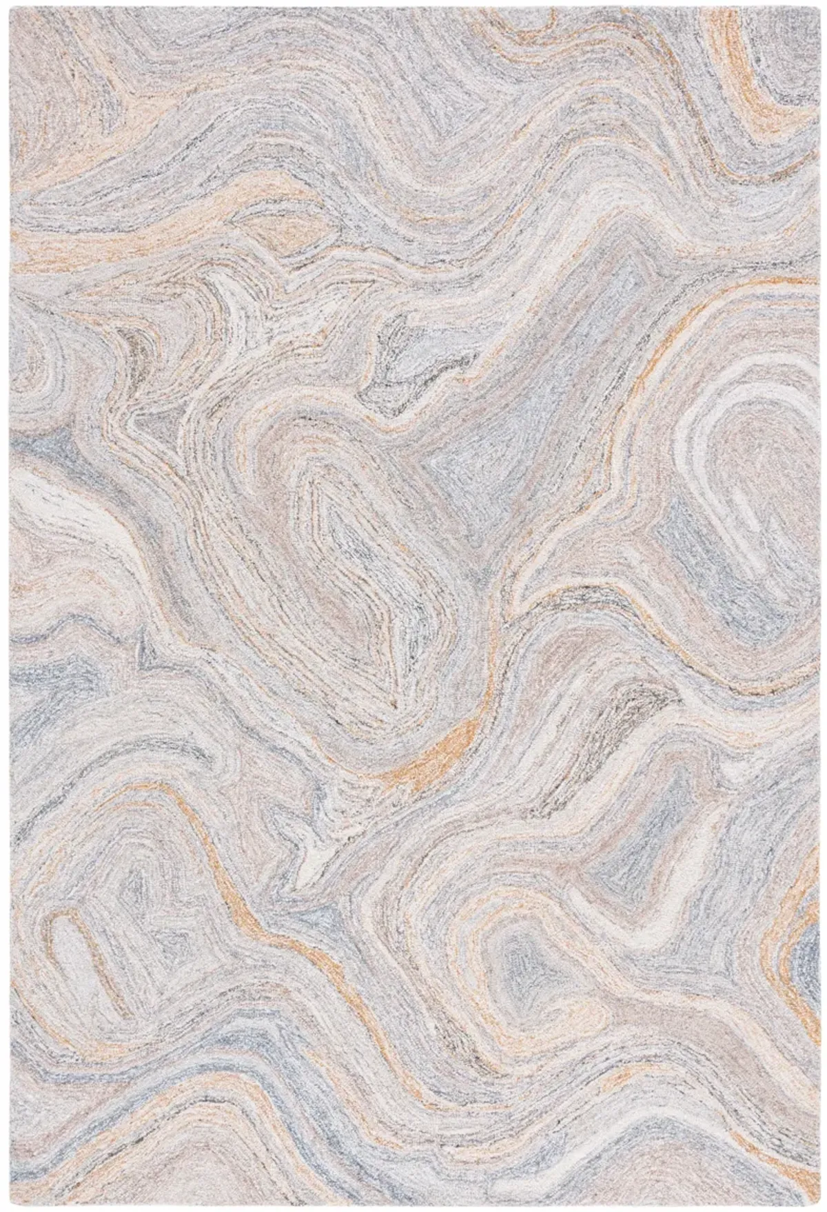 ABSTRACT Hand Tufted 3' x 5' area rug