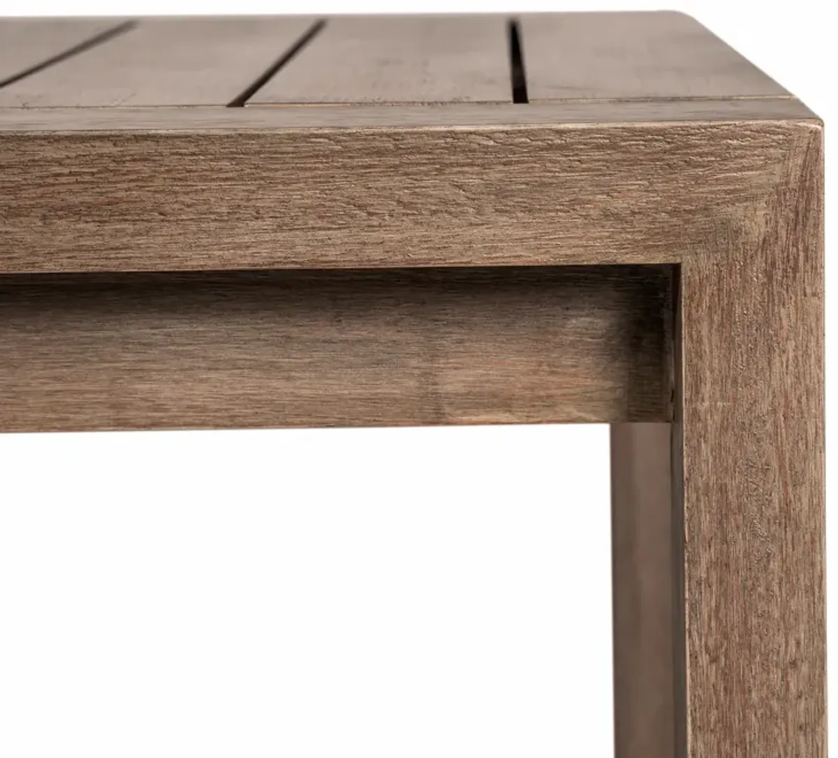 Relic Outdoor Patio Coffee Table in Weathered Eucalyptus Wood