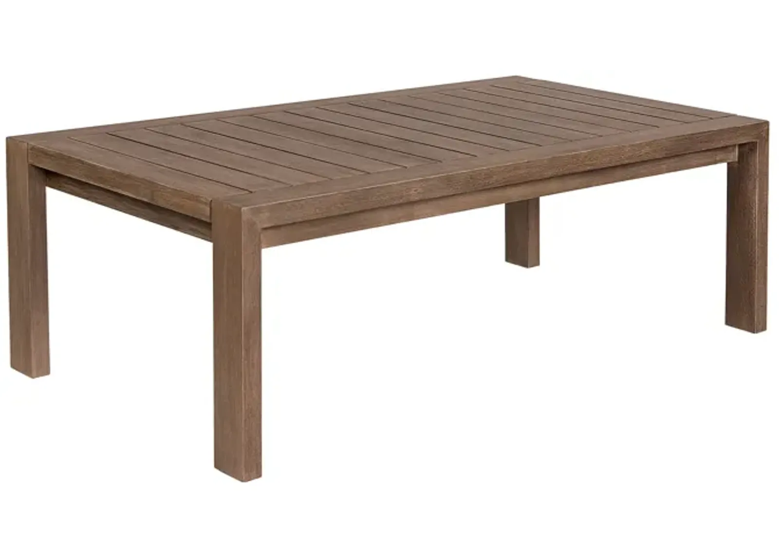 Relic Outdoor Patio Coffee Table in Weathered Eucalyptus Wood