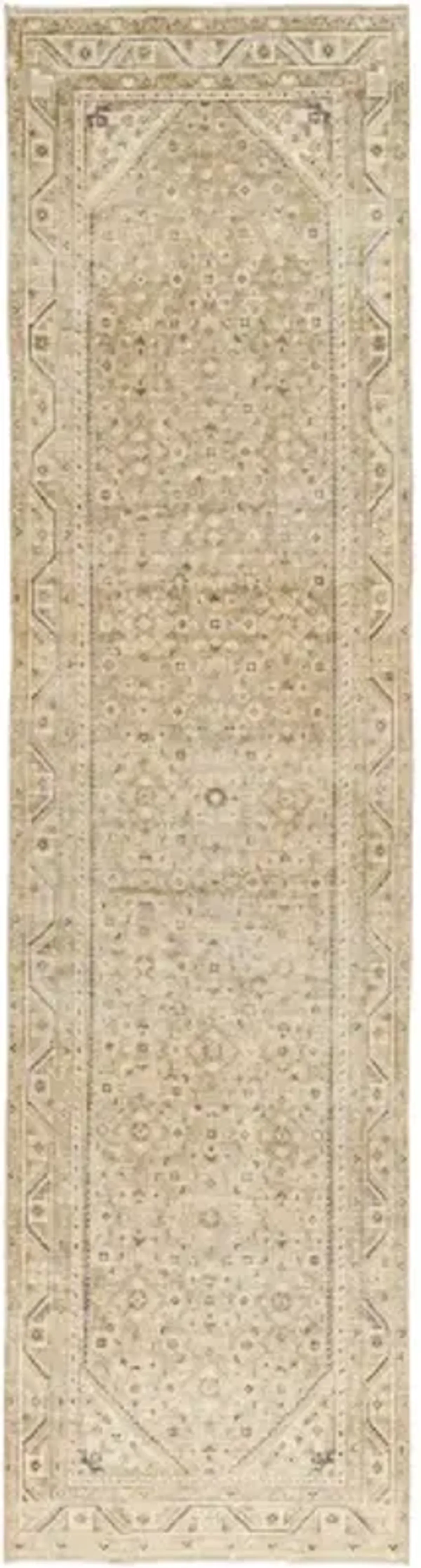 Antique One of a Kind AOOAK-1600 3'5" x 13'5" Handmade Rug