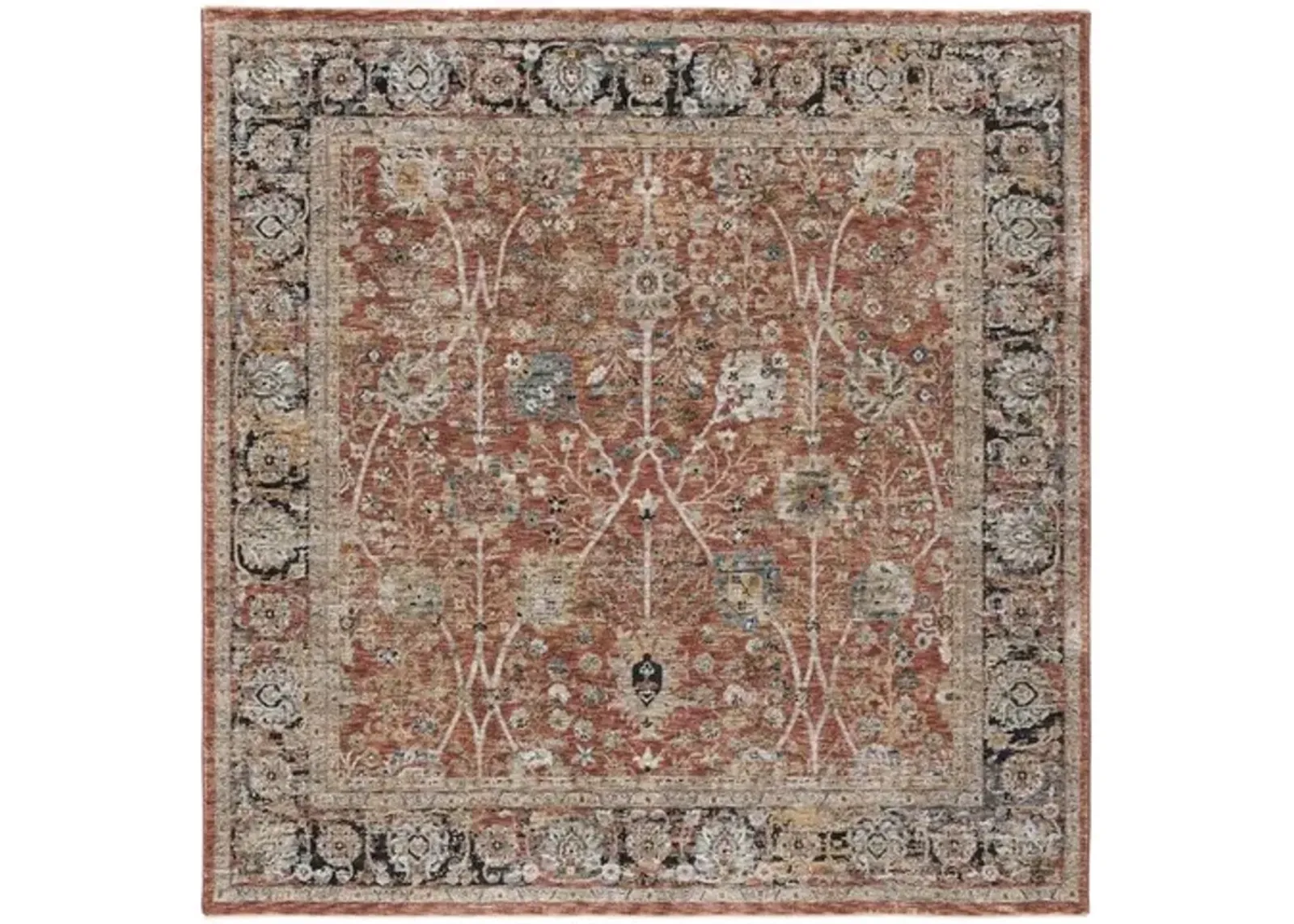 SILVERADO 112 Brown 6'-4' x 6'-4'Square Square Rug