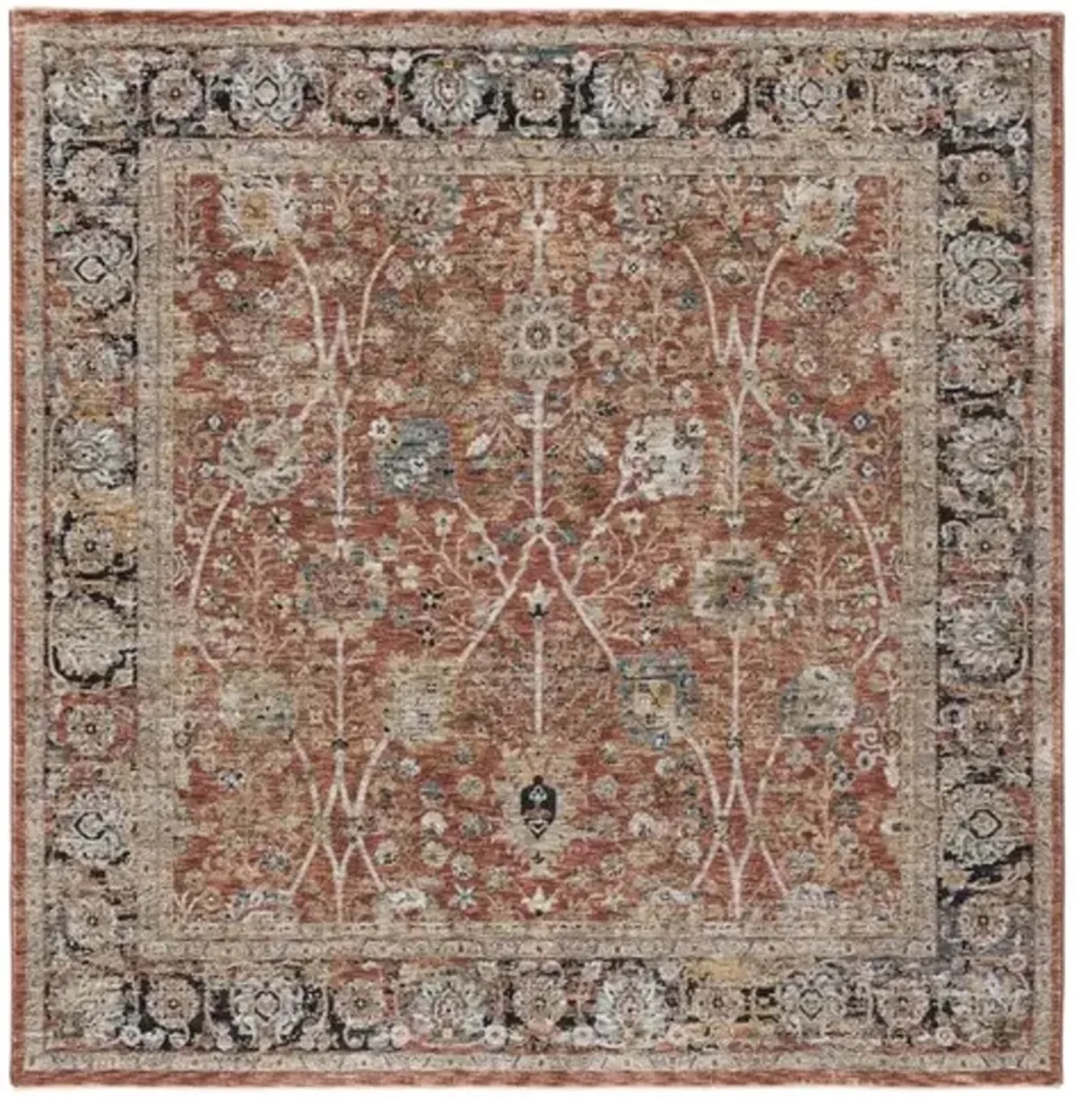 SILVERADO 112 Brown 6'-4' x 6'-4'Square Square Rug