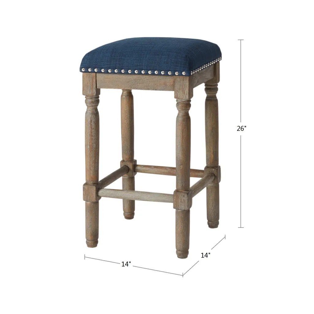 Madison Park Cirque Navy Counter Stool Set of 2