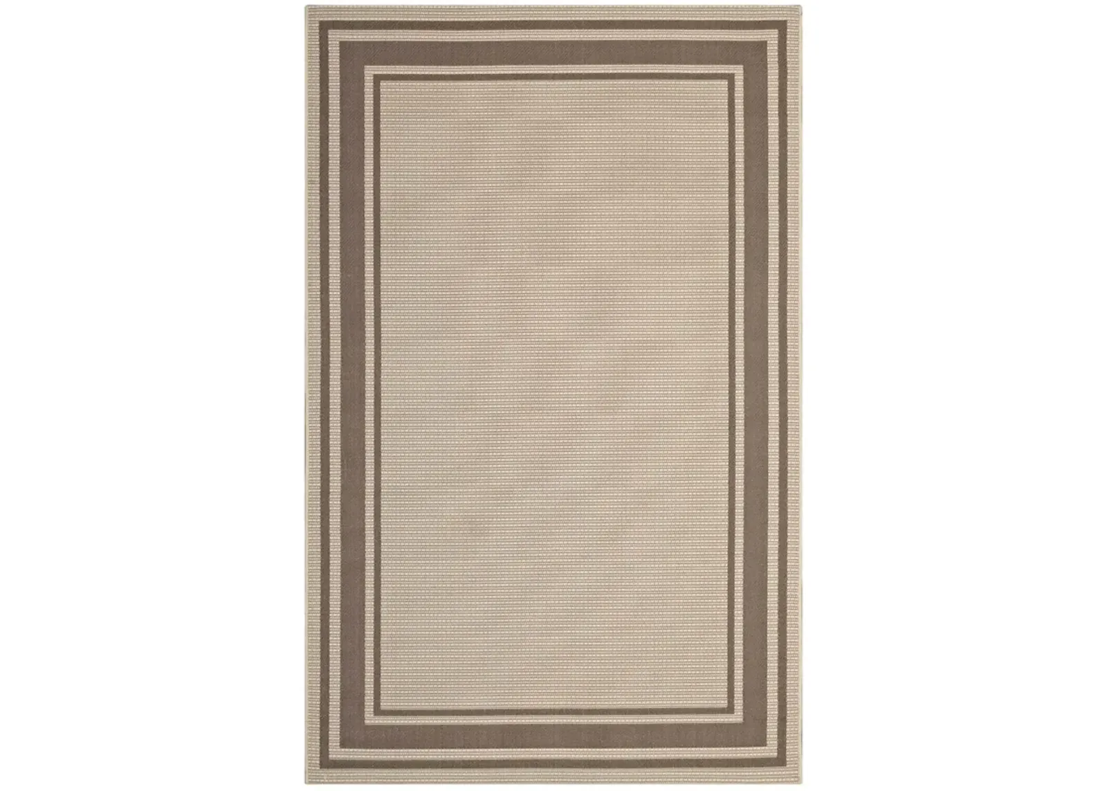 Rim Solid Border 8x10 Indoor and Outdoor Area Rug