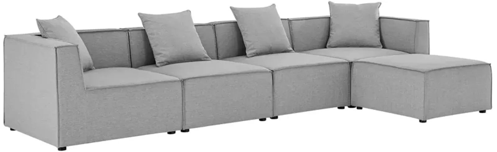 Saybrook Outdoor Patio Upholstered 5-Piece Sectional 