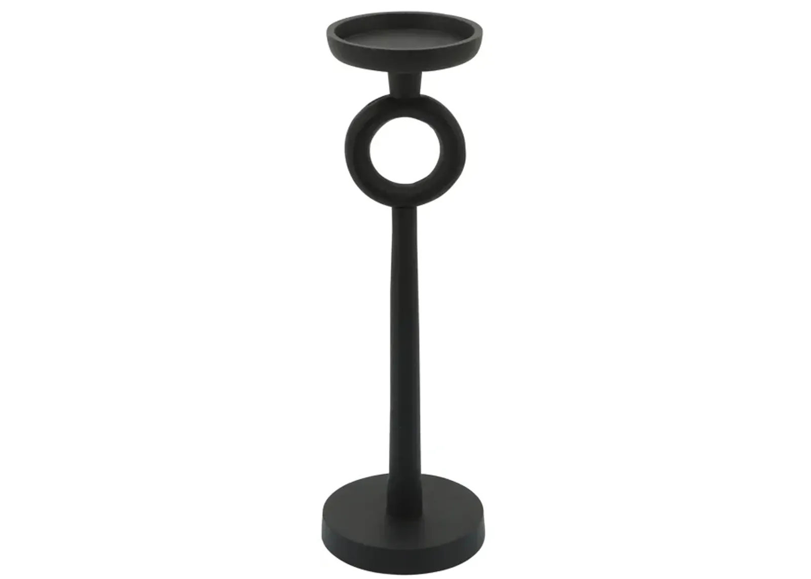 13"h Metal Candle Holder, Black