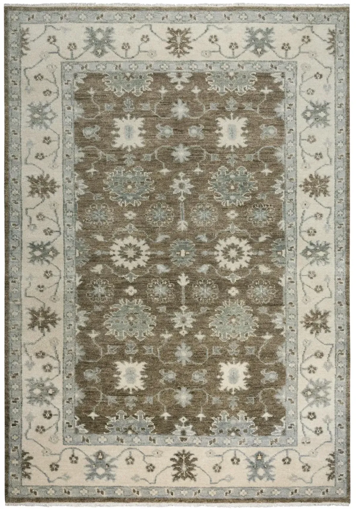 Belmont Brown  Hand Spun Wool 6' x 9' Rectangle Rug