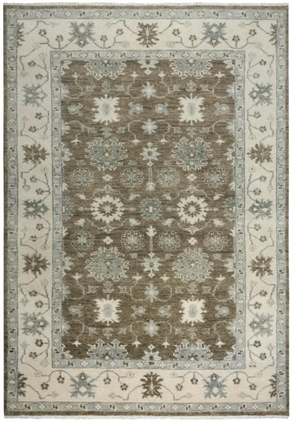 Belmont Brown  Hand Spun Wool 6' x 9' Rectangle Rug