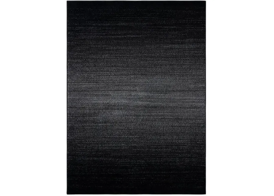 ADIRONDACK Contemporary Light Grey / Black 5'-1" X 7'-6" Powerloomed Rug