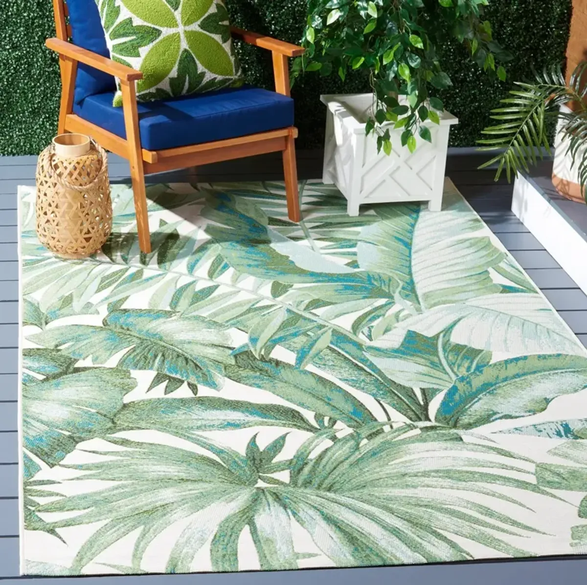 BARBADOS 598 Green 5'-3' X 7'-6' Medium Rectangle Rug