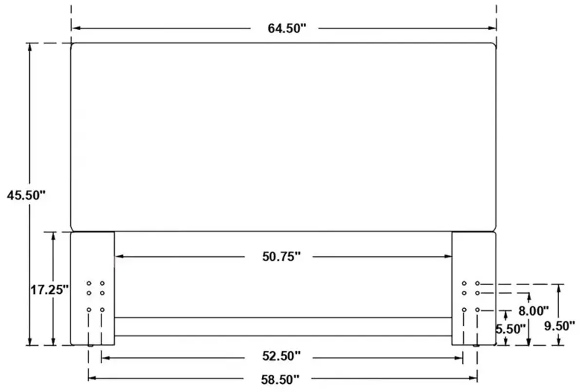 Aarav Rectangular Upholstered Headboard