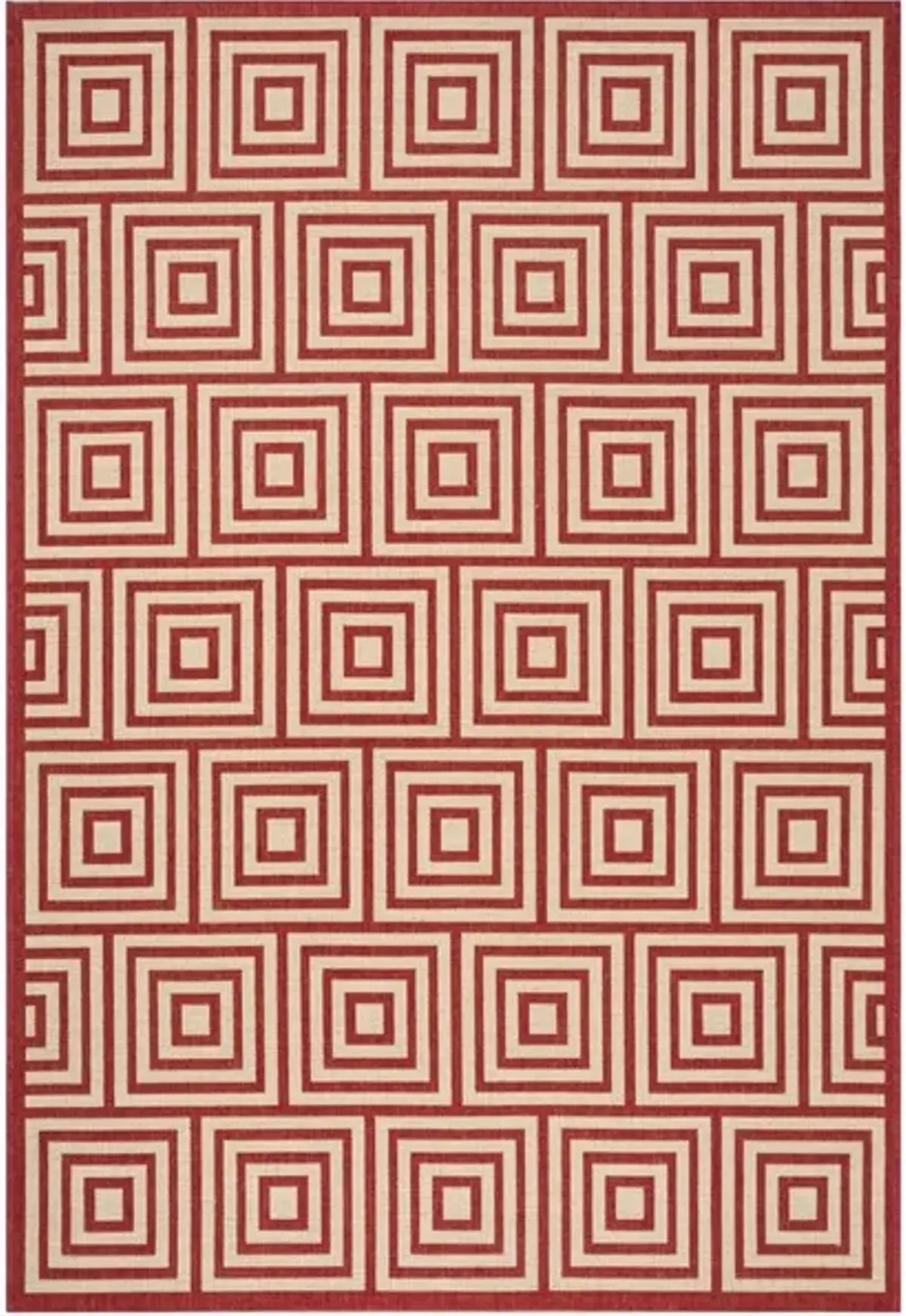 LINDEN 173 Collection LND173Q-5 Red / Creme 5'-3" X 7'-6"