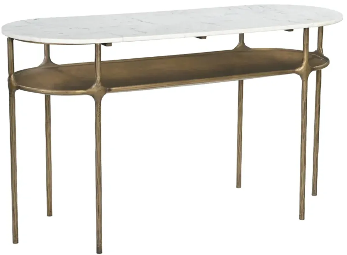 Bild Console Table White & Brass