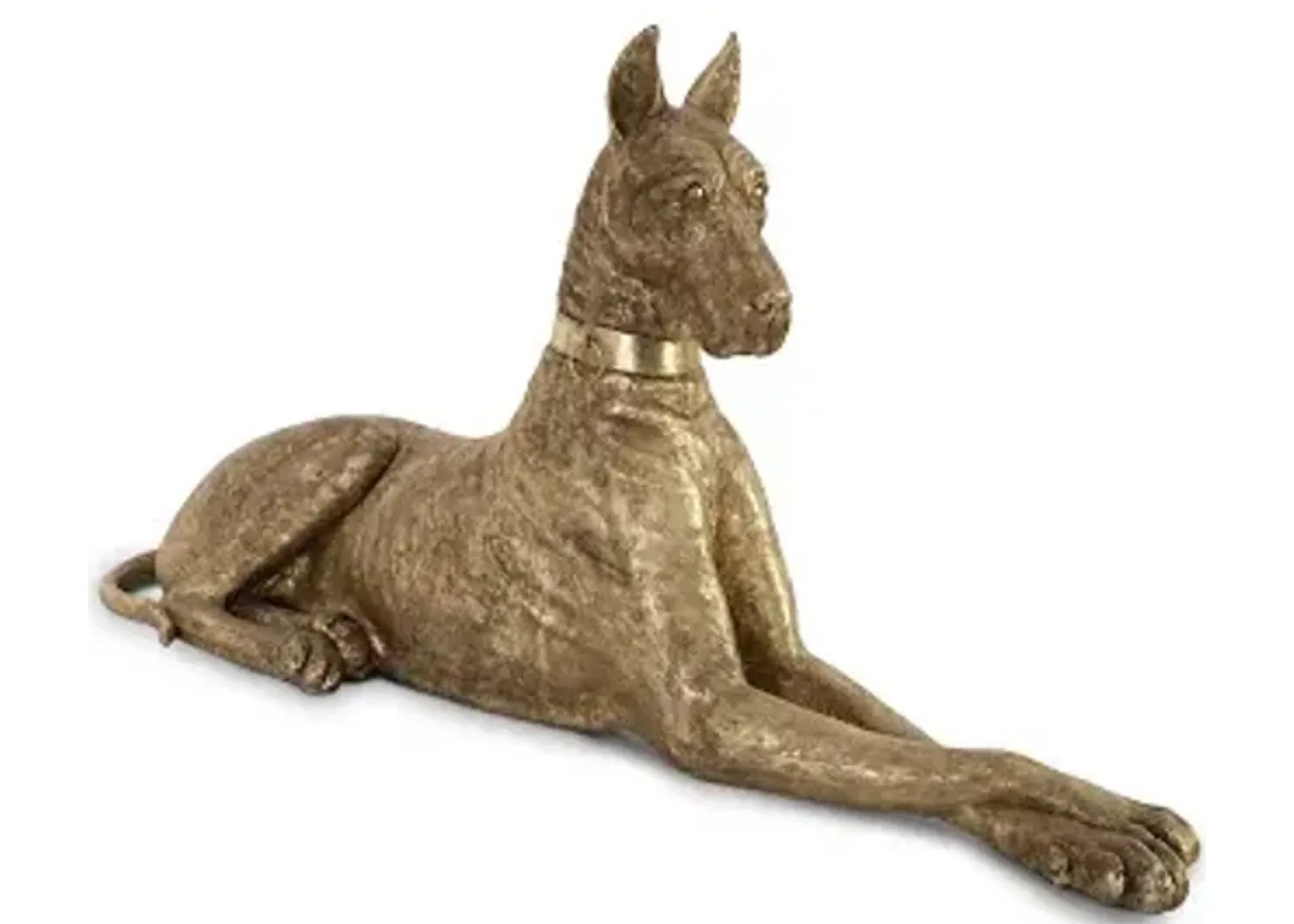 great dane, gold leaf, left