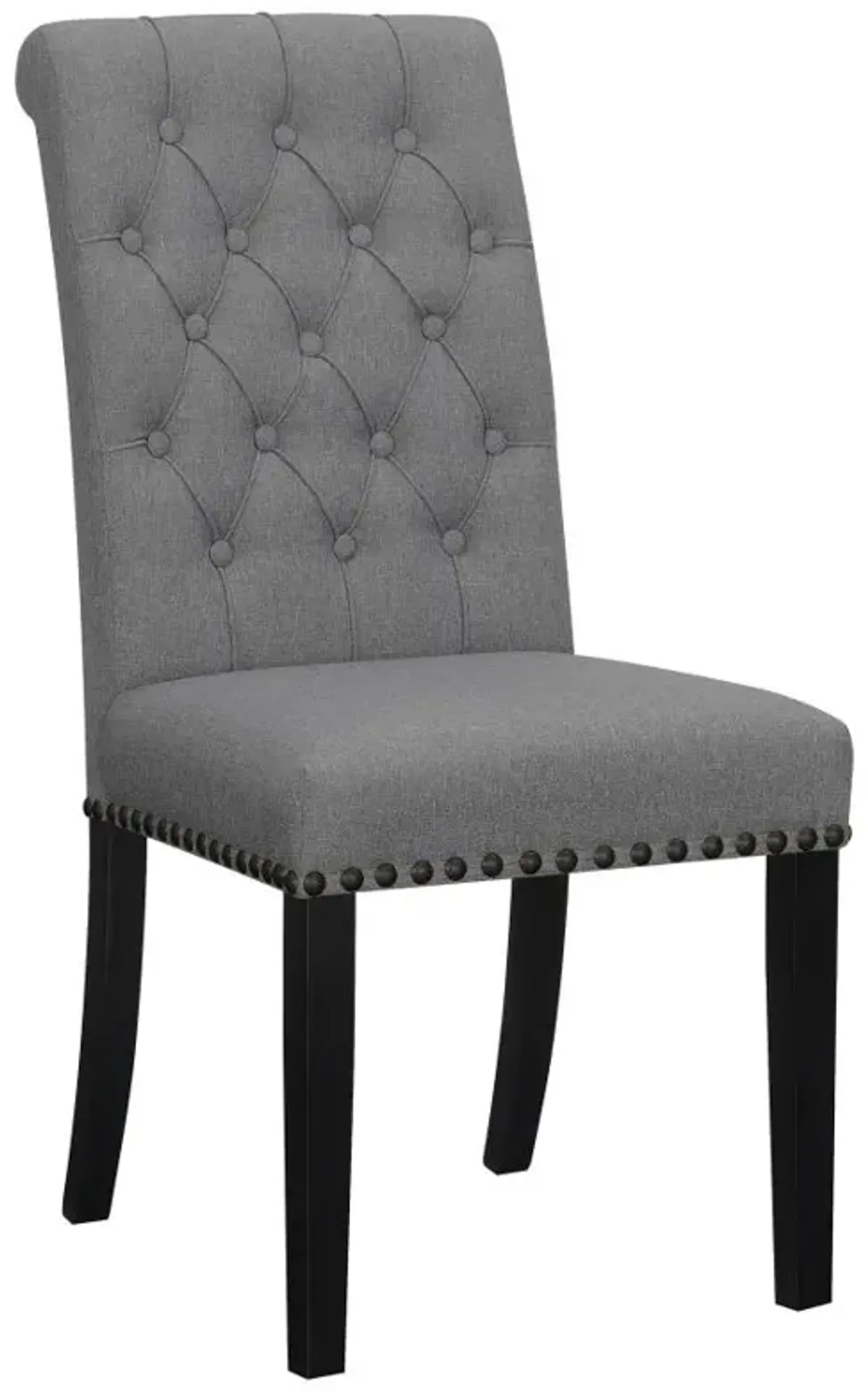 Alana Upholstered Tufted Side Chairs with Nailhead Trim (Set of 2)