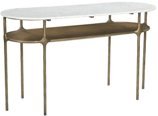 Bild Console Table White & Brass