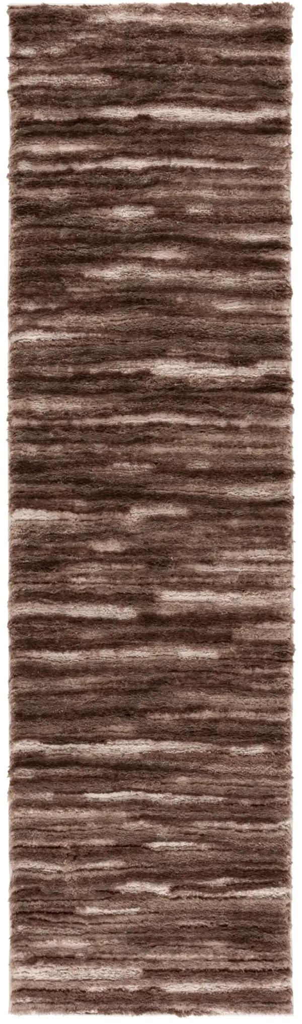 SEATTLE SHAG 908 BROWN  2'-3' x 8' Runner Rug