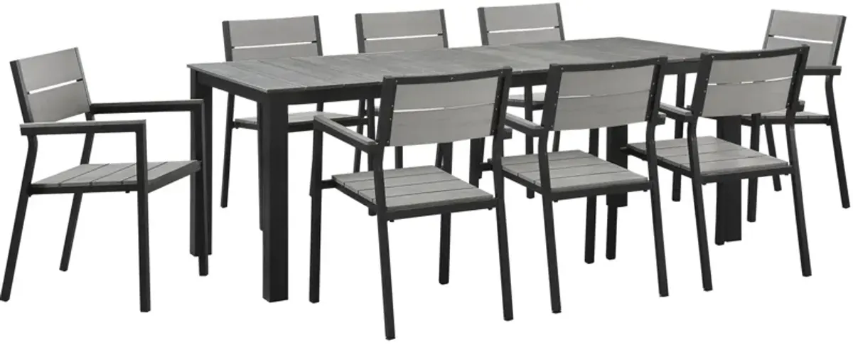 Maine 9 Piece Outdoor Patio Dining Set