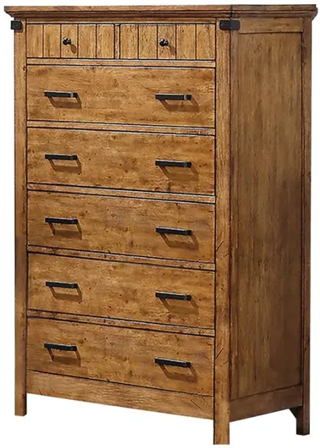 Brenner 7-drawer Chest Rustic Honey